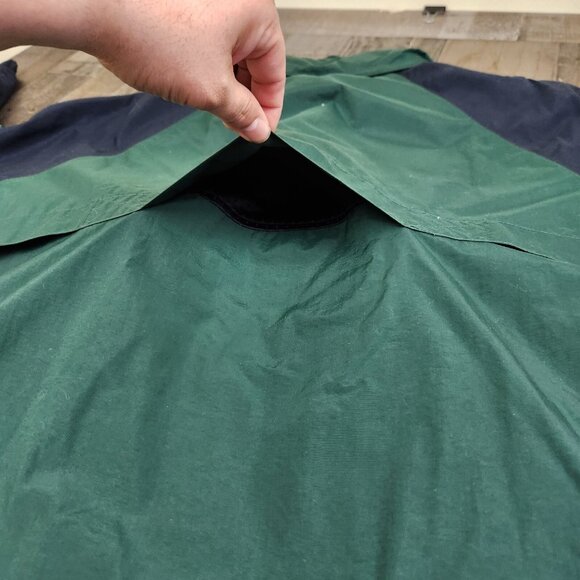 Vintage Chaps Ralph Lauren size L Large Green Nylon Jacket w Packable Hood - Picture 6 of 9